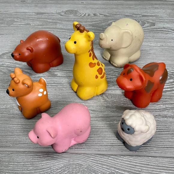 little tikes Toys 7 Vintage Little Tikes Chunky Farm Zoo Animals